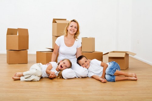 Boxes and furniture arranged for a smooth move in Maida Vale