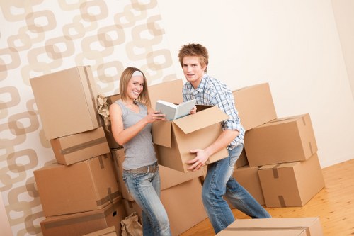 Boxes and furniture prepared for urgent local removals